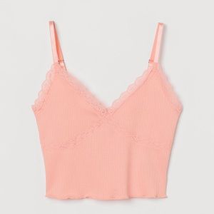 Lace Trim Cropped Cami